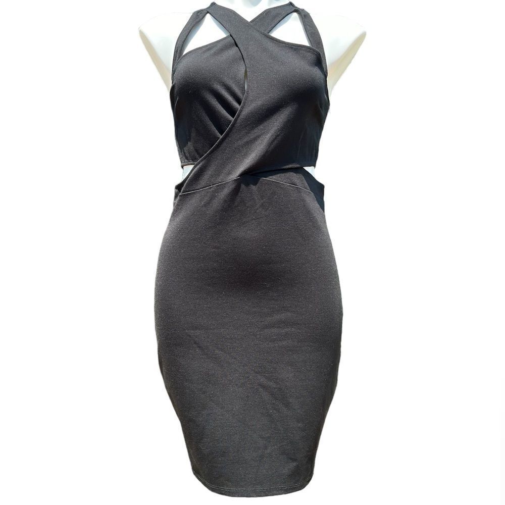 Guess Black Cutout Sleeveless Mini Dress Size Medium